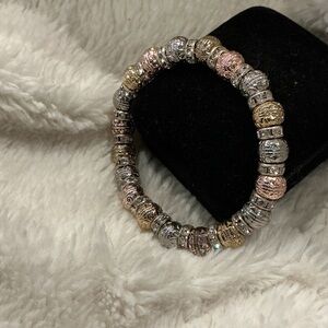 Elegant Mixed Metal Beaded Bracelet